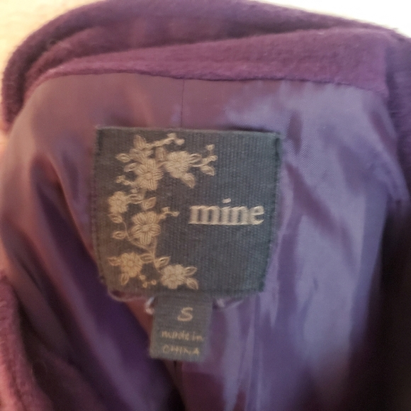 Mine Purple Winter Button Pea coat Small - Picture 2 of 6
